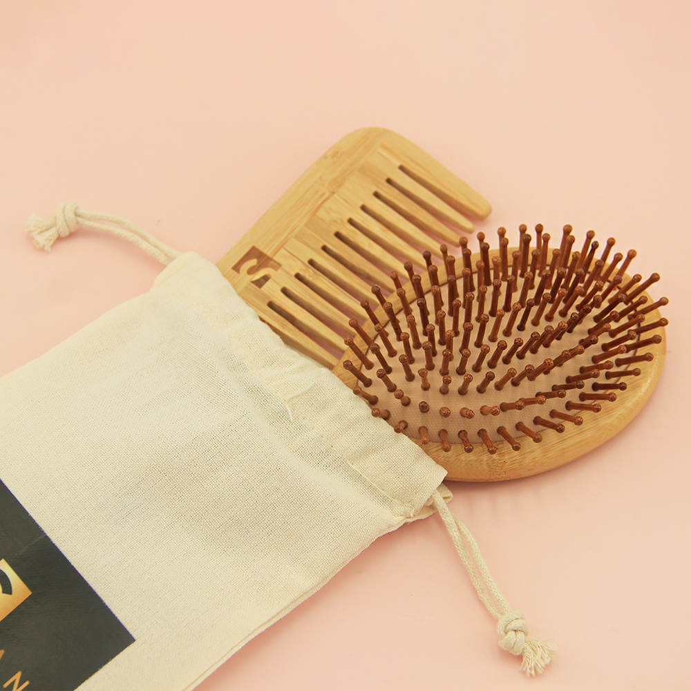 Bamboo Hair & Beard Combs Set
